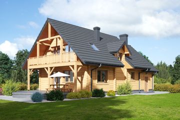  Projekt domu Milicz dw (KRP1223) - projekt domu parterowego z poddaszem - Zdjęcie 2