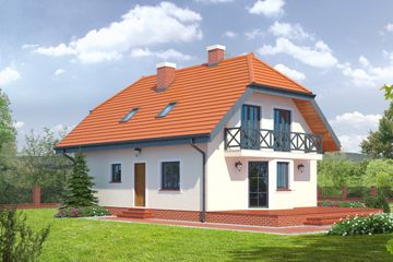  Projekt domu Wieluń a (KRP1225) - projekt domu parterowego z poddaszem - Zdjęcie 2