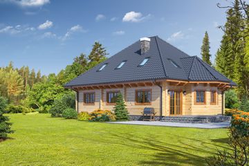  Projekt domu Zagórze (KRP1229) - projekt domu parterowego z poddaszem - Zdjęcie 2