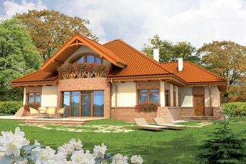  Projekt domu Tadeusz G2 (WRC1815) - projekt domu parterowego z poddaszem - Zdjęcie 2