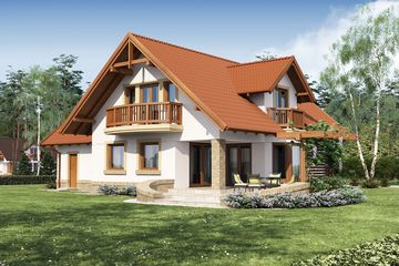  Projekt domu Kaspian 2 (WRW1151) - projekt domu parterowego z poddaszem - Zdjęcie 2