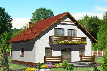  Projekt domu HG-S2 (KRM1030) - projekt domu parterowego z poddaszem - Zdjęcie 2