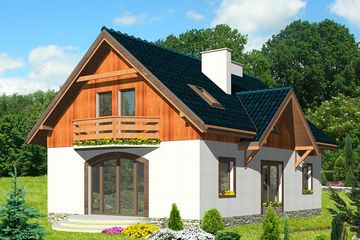  Projekt domu HG-U2 (KRM1031) - projekt domu parterowego z poddaszem - Zdjęcie 2