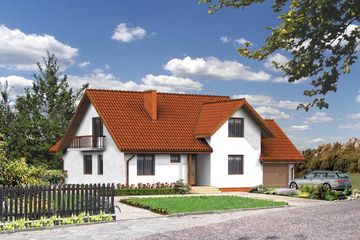  Projekt domu WB-0037 (KRA3591) - projekt domu parterowego z poddaszem - Zdjęcie 2