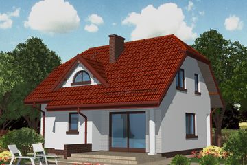  Projekt domu APS 125 (LUA1159) - projekt domu parterowego z poddaszem - Zdjęcie 2