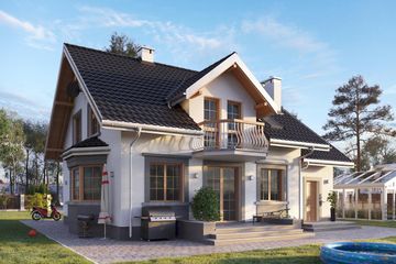  Projekt domu Celesta Prima Lux (1089) (KRD2054) - projekt domu parterowego z poddaszem - Zdjęcie 2