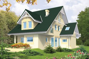  Projekt domu Nel G1 (WRC1793) - projekt domu parterowego z poddaszem - Zdjęcie 2