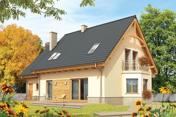  Projekt domu Olcia G1 (WRC1794) - projekt domu parterowego z poddaszem - Zdjęcie 2