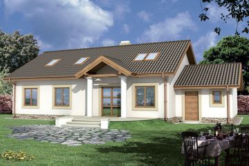  Projekt domu Madzia A (WRD1382) - projekt domu parterowego z poddaszem - Zdjęcie 2