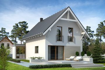  Projekt domu Zeo 2 (BSA1717) - projekt domu parterowego z poddaszem - Zdjęcie 2