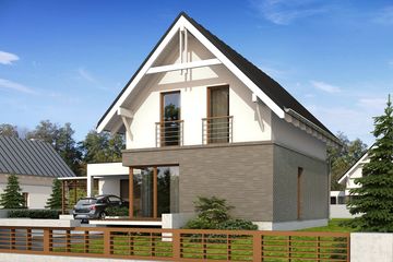  Projekt domu Teo 4 (BSA1720) - projekt domu parterowego z poddaszem - Zdjęcie 2