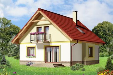  Projekt domu Walor (WOE1040) - projekt domu parterowego z poddaszem - Zdjęcie 2