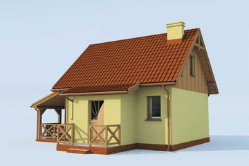  Projekt domu letniskowego Lima dom letniskowy z poddaszem (SLN1730) - projekt domu letniskowego parterowego z poddaszem - Zdjęcie 2