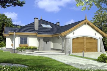  Projekt domu Arabella B 2-garaże (WRD1589) - projekt domu parterowego - Zdjęcie 2