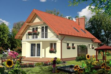  Projekt domu Salerno II (KRH1232) - projekt domu parterowego z poddaszem - Zdjęcie 2