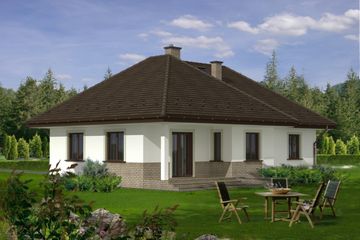  Projekt domu Adriano (KRH1300) - projekt domu parterowego - Zdjęcie 2