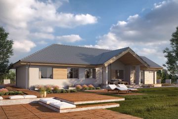  Projekt domu Ajaccio II DCB73a (WOB1129) - projekt domu parterowego - Zdjęcie 2