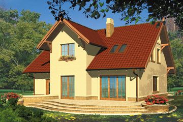  Projekt domu Scorpio I (WRH1075) - projekt domu parterowego z poddaszem - Zdjęcie 2