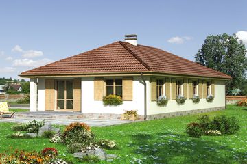  Projekt domu Zawilec - murowana – ceramika (KRD1257) - projekt domu parterowego - Zdjęcie 2