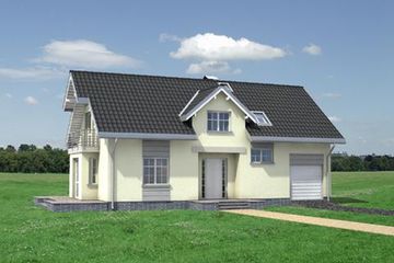  Projekt domu Zebra - murowana – ceramika (KRD1260) - projekt domu parterowego z poddaszem - Zdjęcie 2