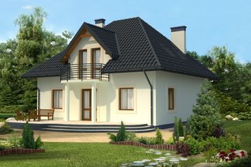  Projekt domu Alto (KRH1049) - projekt domu parterowego z poddaszem - Zdjęcie 2