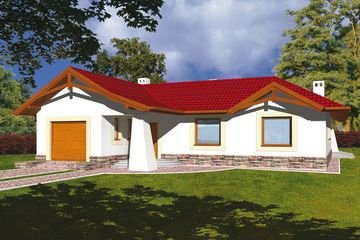  Projekt domu Supernova wersja A z pojedynczym garażem (WRD1108) - projekt domu parterowego - Zdjęcie 2