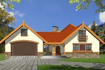  Projekt domu Zacisze A 2 garaże (WRD1109) - projekt domu parterowego z poddaszem - Zdjęcie 2