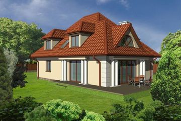 Projekt domu JM 100 (WAO1000) - projekt domu parterowego z poddaszem - Zdjęcie 2