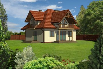  Projekt domu JM 106 (WAO1005) - projekt domu parterowego z poddaszem - Zdjęcie 2