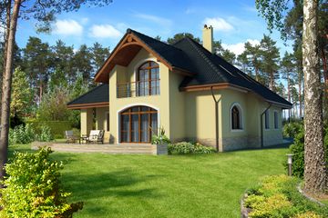  Projekt domu Florencja IV DCP210c (WOB1133) - projekt domu parterowego z poddaszem - Zdjęcie 2