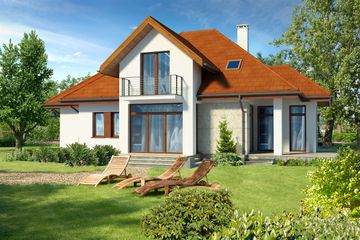  Projekt domu Dijon III DCP234b (WOB1135) - projekt domu parterowego z poddaszem - Zdjęcie 2