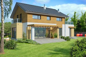  Projekt domu Nikko DCP264 (WOB1141) - projekt domu z pełnym piętrem - Zdjęcie 2