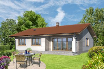  Projekt domu Saga LMB69 (WRB1435) - projekt domu parterowego - Zdjęcie 2