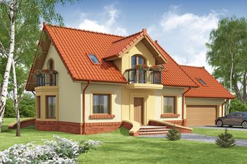  Projekt domu Cezar G2 (WRW1071) - projekt domu parterowego z poddaszem - Zdjęcie 2