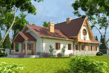  Projekt domu Abigail II z garażem 2-st. [A1] (WRF1452) - projekt domu parterowego z poddaszem - Zdjęcie 2