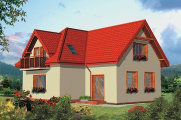  Projekt domu Sospiero (KRH1019) - projekt domu parterowego z poddaszem - Zdjęcie 2
