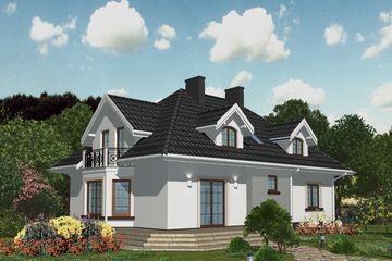  Projekt domu APS 046 (LUA1230) - projekt domu parterowego z poddaszem - Zdjęcie 2