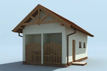  Projekt garażu G203 garaż jednostanowiskowy (SLN1278) - projekt garażu parterowego - Zdjęcie 2