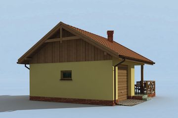  Projekt garażu G173 projekt z wędzarnią (SLN1280) - projekt garażu parterowego - Zdjęcie 2