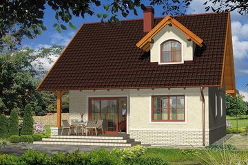  Projekt domu Azymut (WRH1084) - projekt domu parterowego z poddaszem - Zdjęcie 2