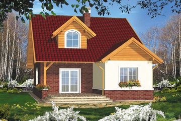  Projekt domu Azymut I (WRH1085) - projekt domu parterowego z poddaszem - Zdjęcie 2