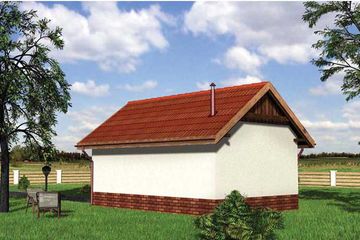 Projekt garażu 05 (209) - parterowy dom o powierzchni 23,10 m², dach dwuspadowy - ujęcie 2