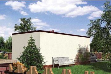 Projekt garażu 10 (214) - parterowy dom o powierzchni 19,50 m², dach płaski - ujęcie 2