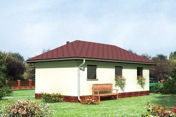  Projekt garażu 12 - murowana – beton komórkowy (KRD1425) - projekt garażu parterowego - Zdjęcie 2