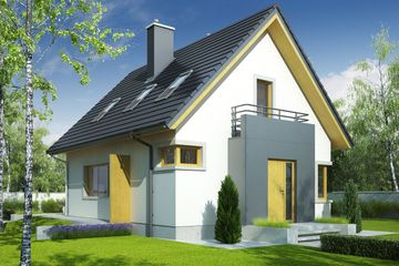  Projekt domu Julek (WRC1910) - projekt domu parterowego z poddaszem - Zdjęcie 2