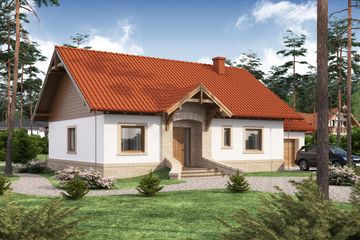  Projekt domu Elian (WRW1105) - projekt domu parterowego - Zdjęcie 2