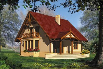  Projekt domu Foton (WRH1095) - projekt domu parterowego z poddaszem - Zdjęcie 2