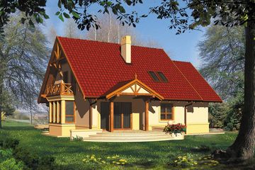  Projekt domu Foton I (WRH1096) - projekt domu parterowego z poddaszem - Zdjęcie 2