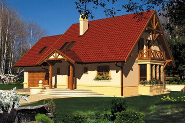  Projekt domu Foton II (WRH1097) - projekt domu parterowego z poddaszem - Zdjęcie 2