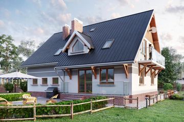  Projekt domu Gwidon (273) (KRD1079) - projekt domu parterowego z poddaszem - Zdjęcie 2
